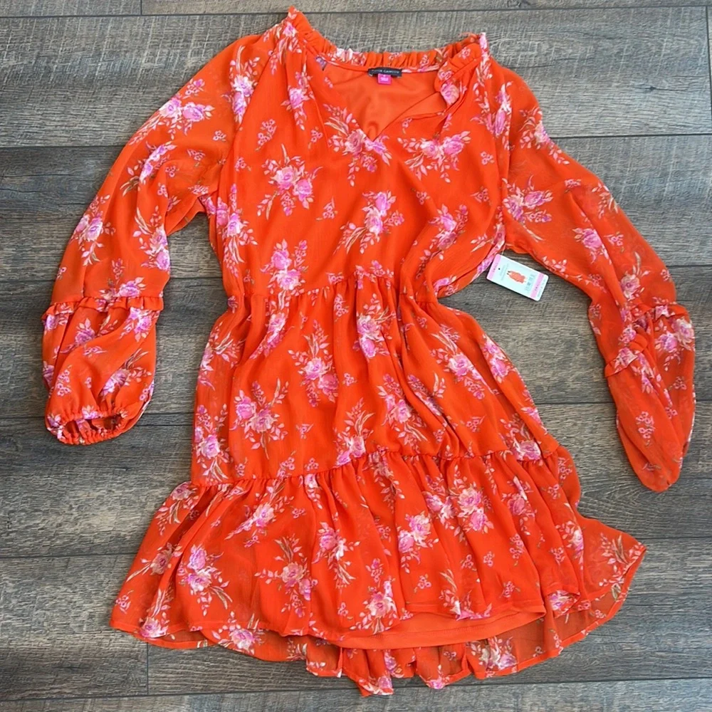 Vince Camuto orange and pink dress - Picture 1 of 7